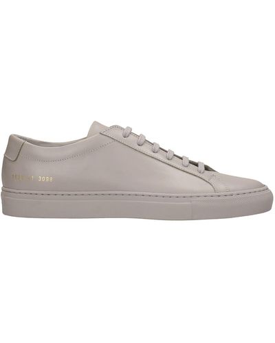 Common Projects Achille Trainers In Grey Leather