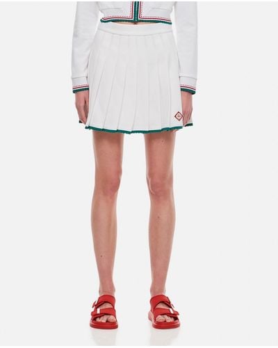 Casablancabrand Pleated Mini Skirt - White