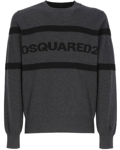 DSquared² Sweater With Logo - Black