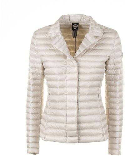 Colmar Blazer Quilted Down Jacket With Lapel Collar - White