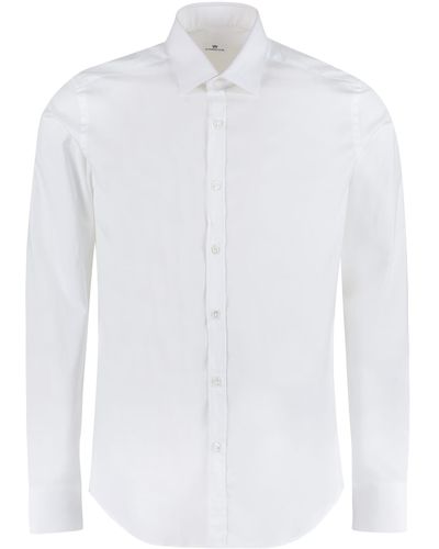 Sonrisa Long Sleeve Stretch Cotton Shirt - White
