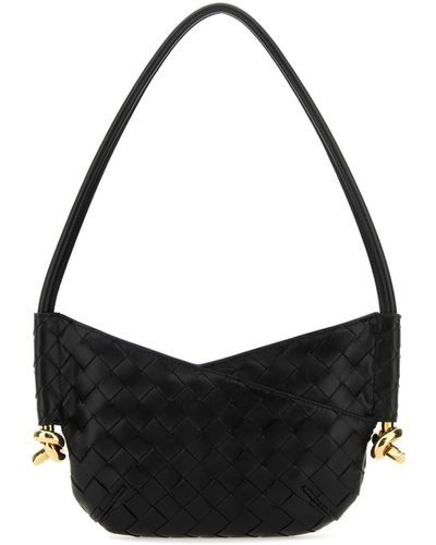 Bottega Veneta Nappa Leather Mini Solstice Shoulder Bag - Black