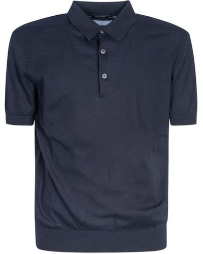 Zegna Cuffed Sleeve T-Shirt - Blue