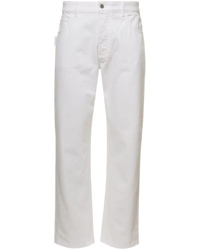 Bottega Veneta Five Pockets Jeans In Cotton Denim Man - White