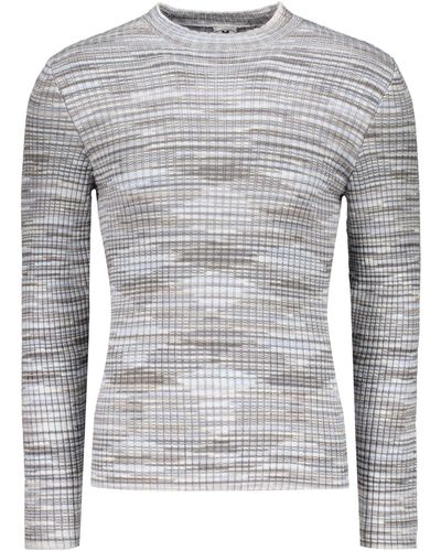 M Missoni Ribbed Wool Turtleneck Sweater - Gray