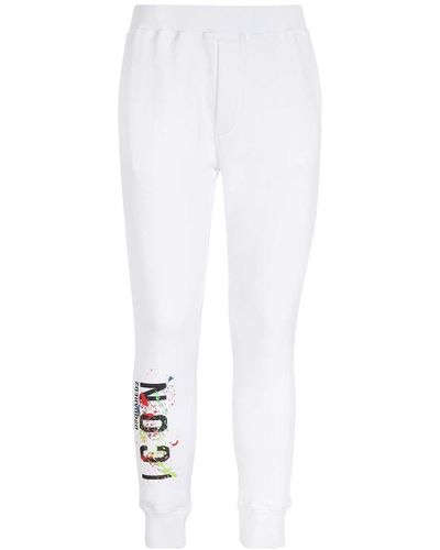 DSquared² Elegant Cotton Sweatpants - White