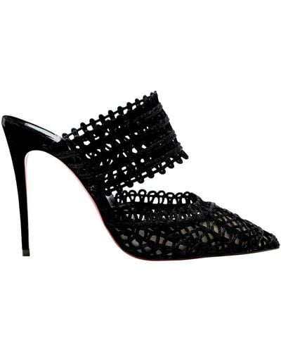 Christian Louboutin Patent Deia 100 Sandals - Black