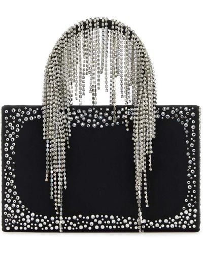 Kara Nappa Leather Handbag - Grey