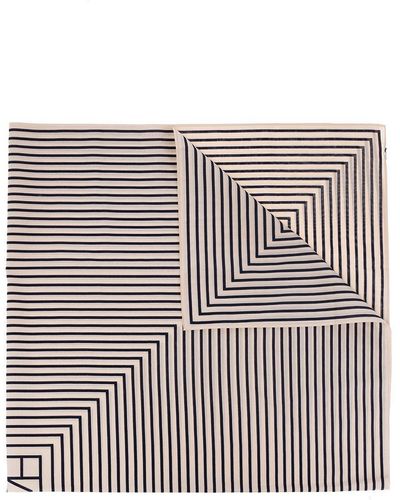 Totême Stripe-Printed Square-Shaped Scarf - Multicolor
