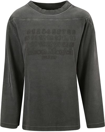 Maison Margiela Logo Sweatshirt - Grey