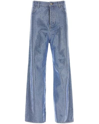 Loewe Embellished Denim Jeans - Blue