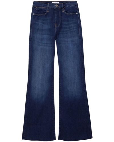 FRAME Wide-leg Cotton Jeans - Blue