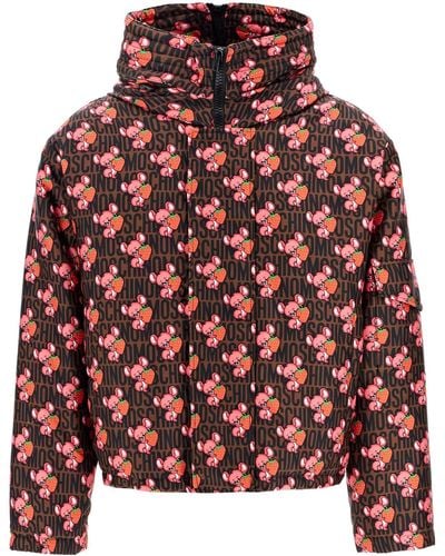 Moschino Illustrated Animals Hooded Jacket - Red