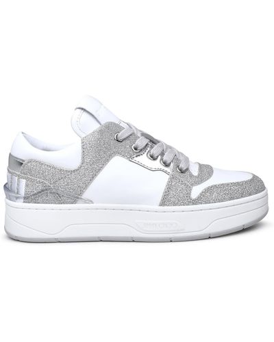 Jimmy Choo Cashmere Leather Trainers - White