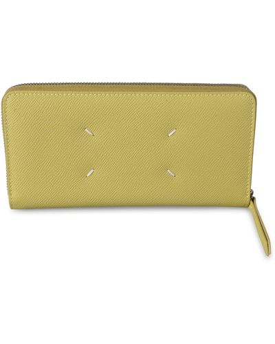 Maison Margiela Signature Zip-Around Wallet - Yellow