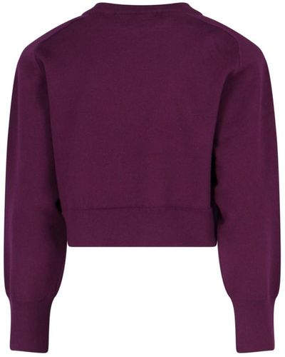 ROTATE BIRGER CHRISTENSEN Logo Cropped Sweatshirt - Purple