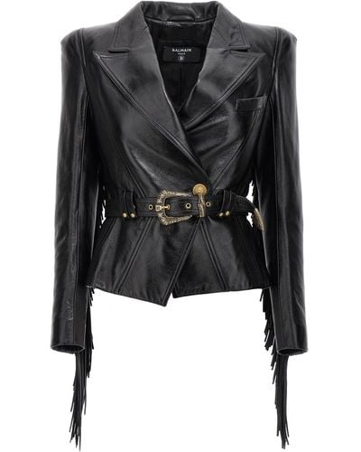 Balmain Jolie Madame Casual Jackets, Parka - Black
