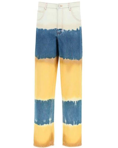 Alberta Ferretti Oceanic Tie-dye Jeans - Blue