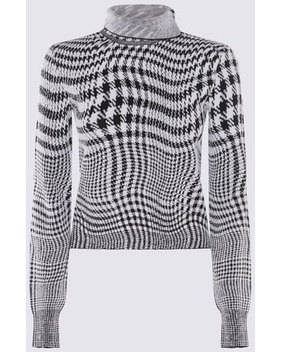 Burberry And Wool Blend Jumper - Grey