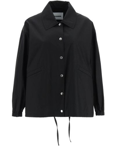 Jil Sander Anti-Drop Cotton Jacket - Black