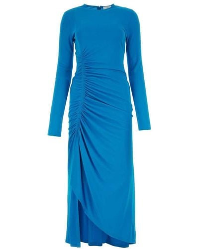 Givenchy Ruched Midi Dress - Women's - Viscose - Blue