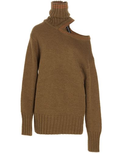 Y. Project Cutout Detail Sweater - Brown