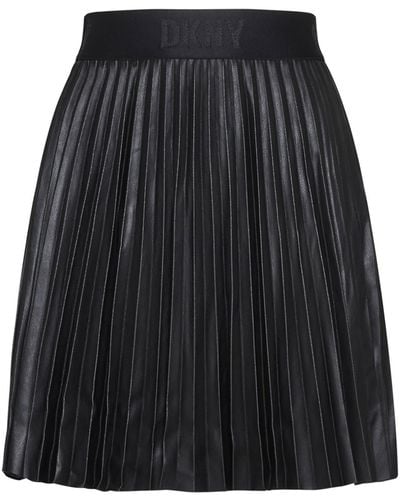 DKNY A-line Pleated Mini Skirt - Black
