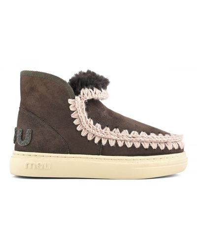 Mou Eskimo Trainer Bold In Brown Leather - Natural