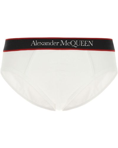 Alexander McQueen Stretch Cotton Slip - White
