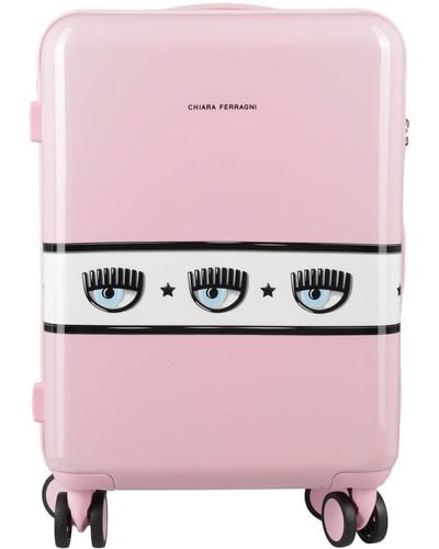 Chiara Ferragni Eyelike-motif Logo Printed Luggage - Pink