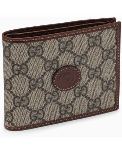 Gucci Interlocking G Flap-pocket Bi-fold Wallet - Brown