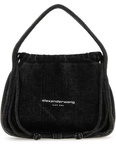 Alexander Wang Dark Fabric Ryan Handbag - Black