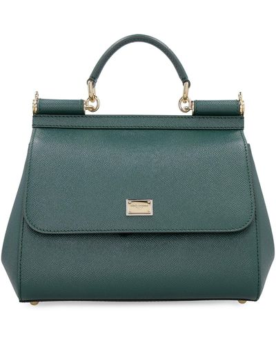 Dolce & Gabbana Sicily Leather Handbag - Green