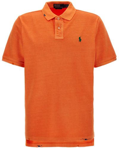 Polo Ralph Lauren Logo Embroidery Polo Shirt - Orange