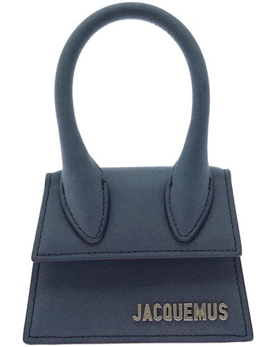 Jacquemus Navy E Le Chiquito Homme Bag In Leather - Blue
