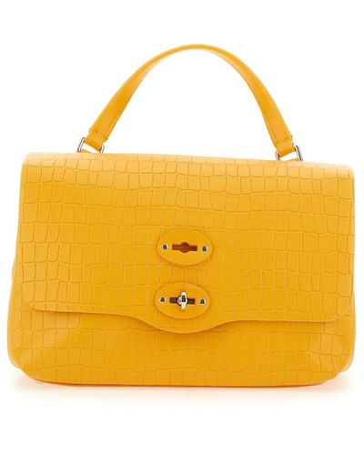 Zanellato Postina Cayman Small Leather Bag - Yellow
