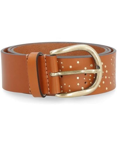 Isabel Marant Zaf Leather Belt - Brown
