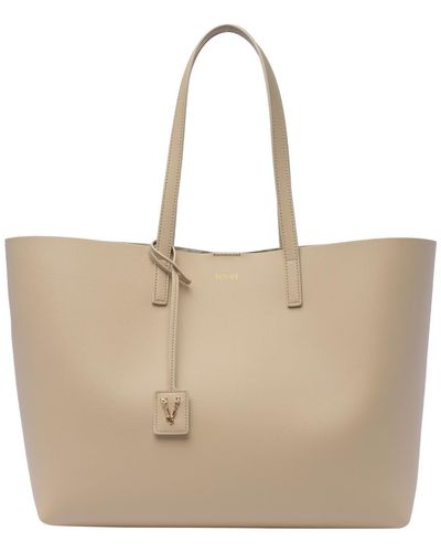 Versace Tote Leather Bag - Natural