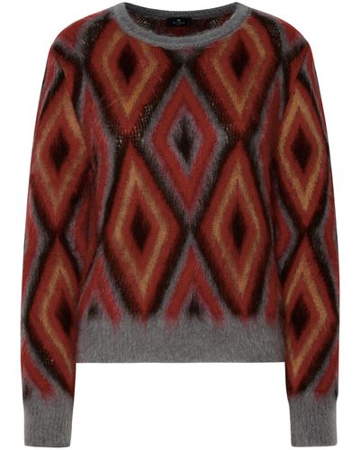 Etro Multi Wool Sweater - Brown