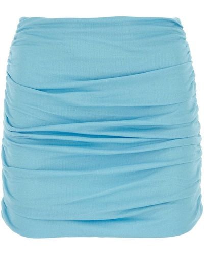 Tory Burch Light- Crepe Mini Skirt - Blue