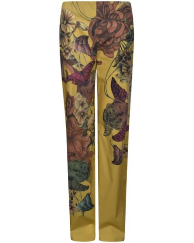 Alberta Ferretti Floral Print Pants - Multicolor