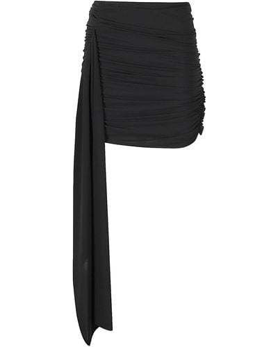 Helmut Lang Draped Skirt - Black