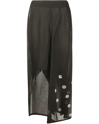 Yohji Yamamoto R Round Hem Skirt - Grey