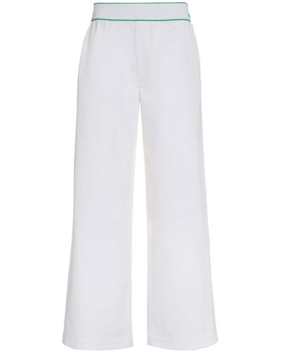 Bottega Veneta White Pants With Logo