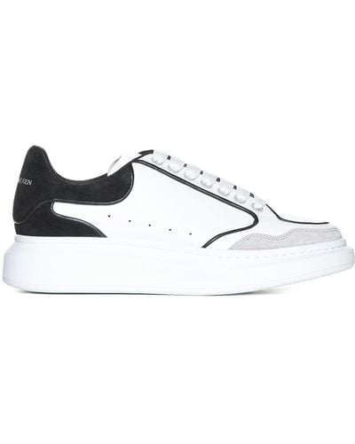 Alexander McQueen Larry Paneled Leather Sneakers - Men's - Calf Leather/rubber/fabric - White