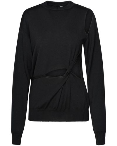 Sportmax Virgin Wool Sweater - Black