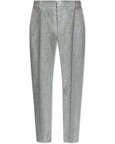 Alexander McQueen Creased Trousers - Grey