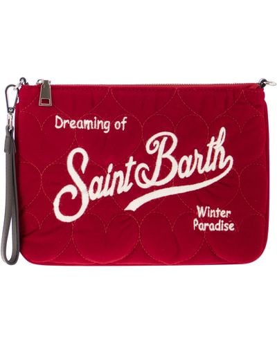 Mc2 Saint Barth Pochette Bag With Shoulder Strap - Red