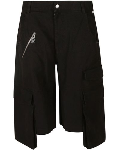 Gcds Logo Patched Cargo Shorts - Black