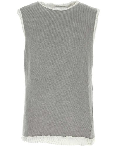 Hed Mayner Cotton Vest - Grey